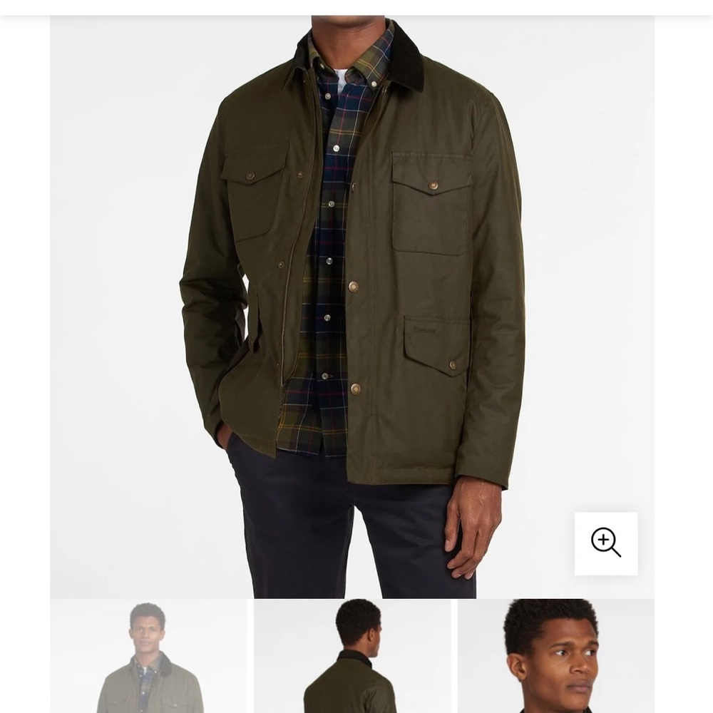 Barbour Fawden Men's Waxed Jacket in Dark Navy- size S #WAX82